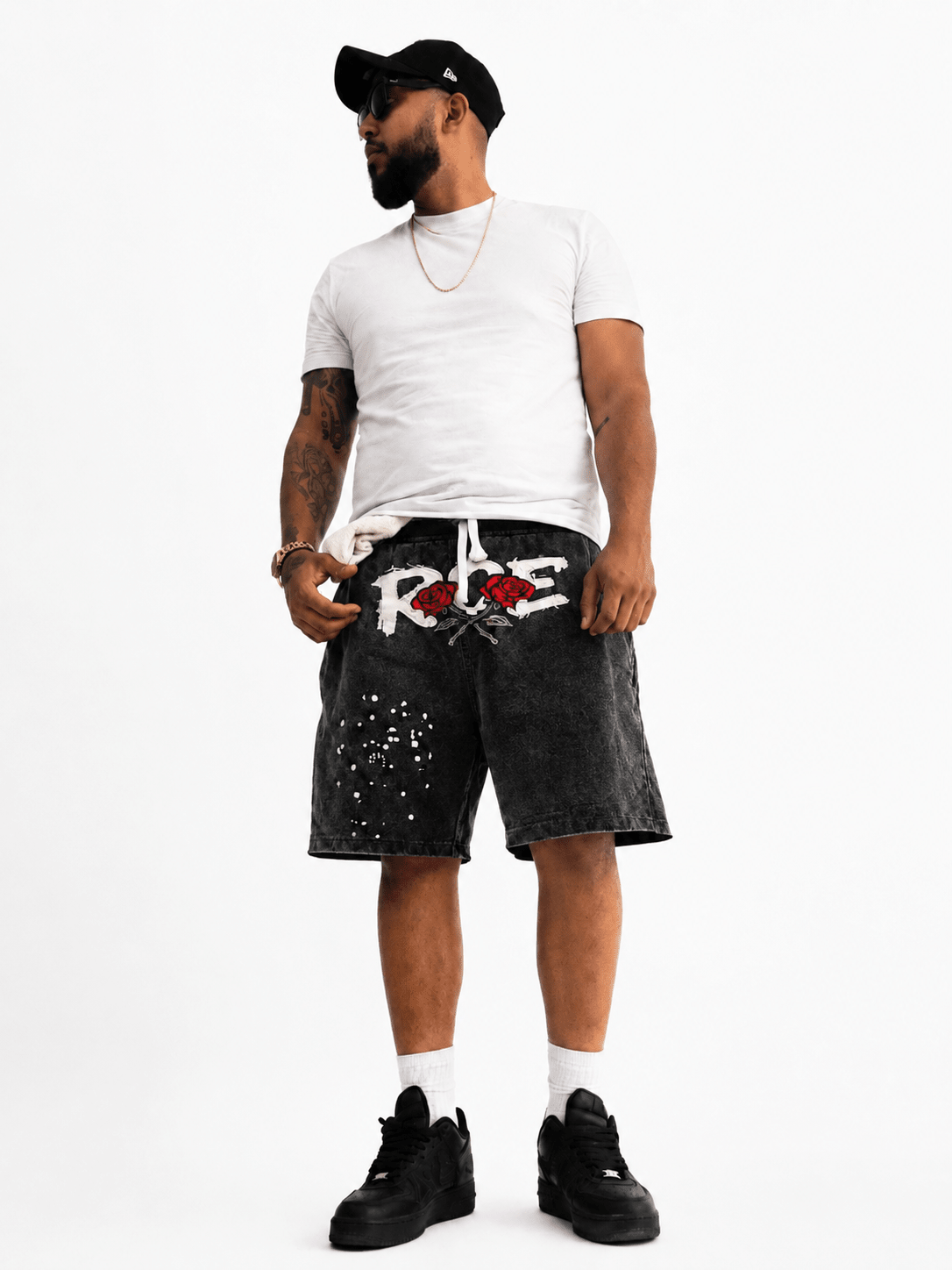 ROSE DISTRESSED SWEATSHORTS - ROE WORLDWIDE